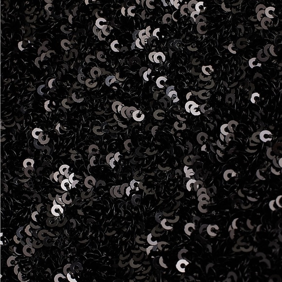 🩷 Rachel Roy Black Sequined Sleeveless Jumpsuit Lined Cowl Neck Romper Size 14 - Picture 7 of 13